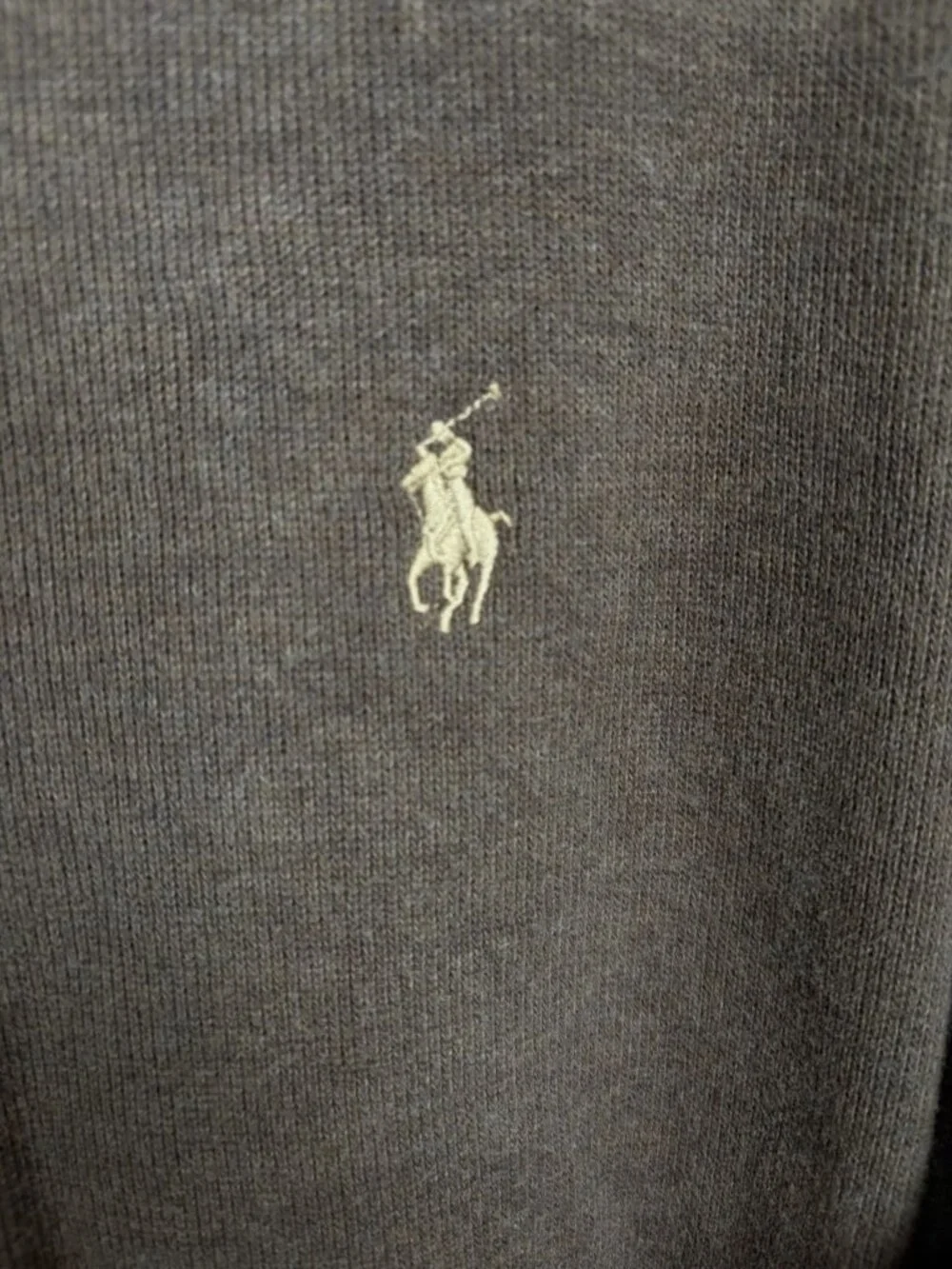 Polo Ralph Lauren Long Sleeve Quarter Zip Size 2XL Brown Pullover Knit Layering